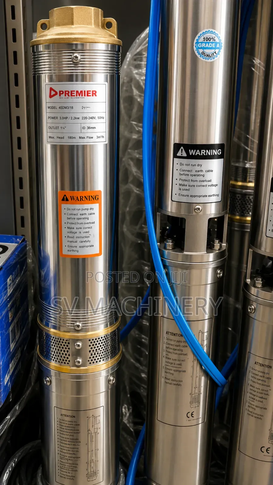 Heavy Duty 1.5hp Premier Submersible Water Pump