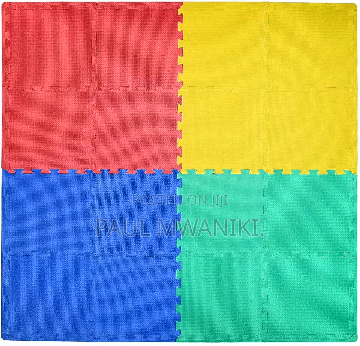 24 X 24 Multicolor Foam Interlocking Floor Mats, 16 Pack