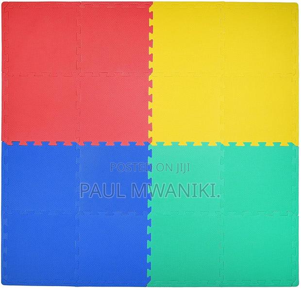 24 X 24 Multicolor Foam Interlocking Floor Mats, 16 Pack