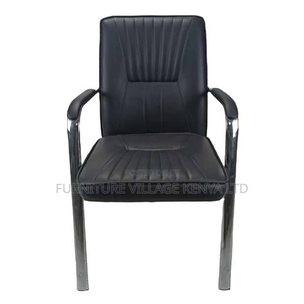 Leather Medium Back Office Boardroom Chair - thumbnail 4