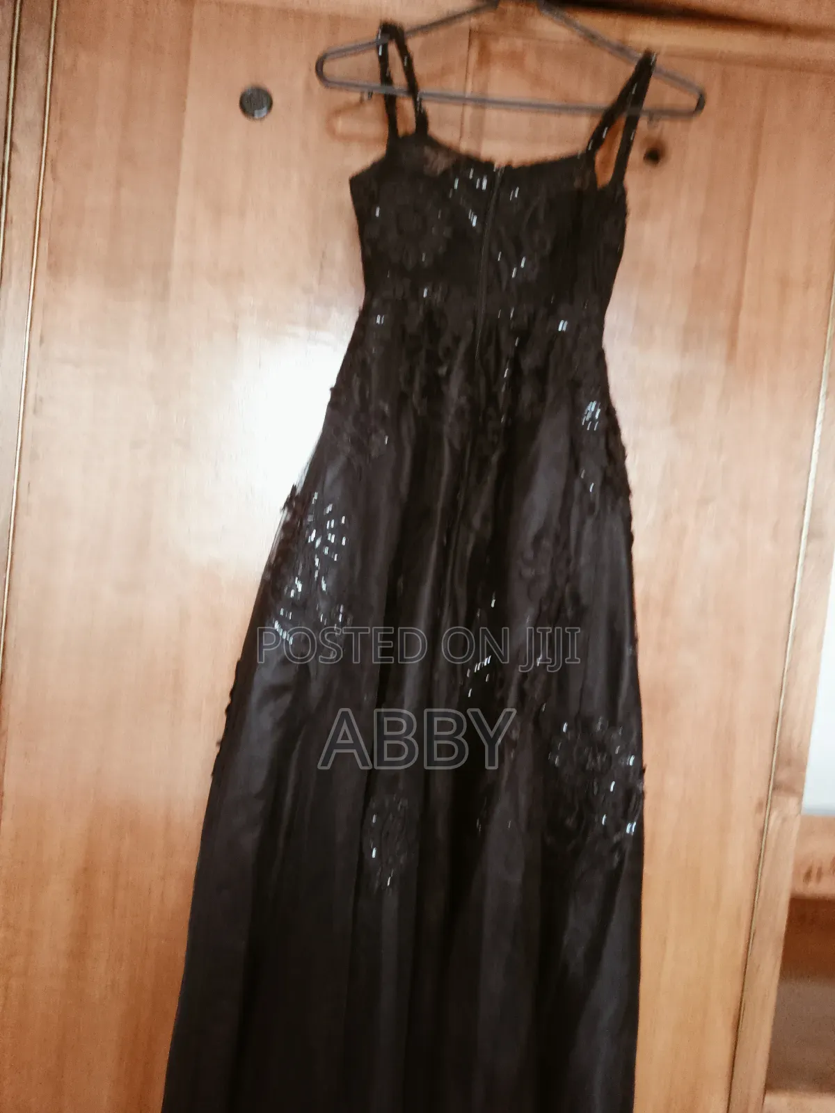 Black Beaded Evening Dress