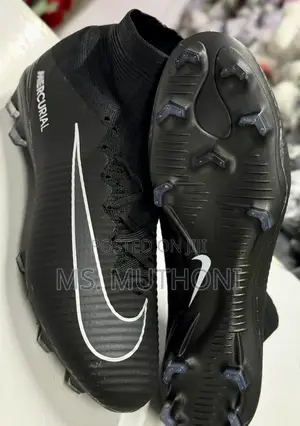 Nike Zoom Mercurial Superfly v Tc Fg Soccer Cleats in Black and Silver