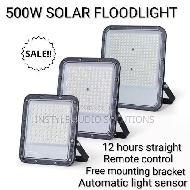 500w Powerful Solar Floodlight Ip Auto Sensor Remote Controlled