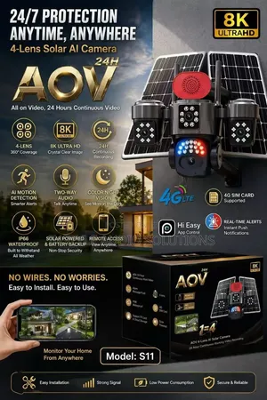 Outdoor CCTV Cameras Solar Powered With Alert Siren 4g Wi-Fi Enabled