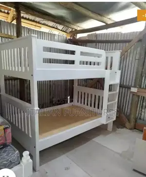 White Double Decker Bed