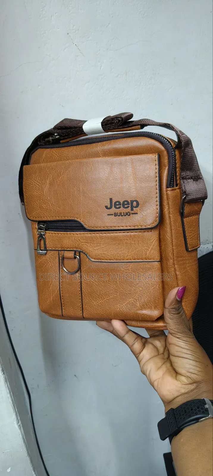 Jeep Leather Shoulder Sling Bag