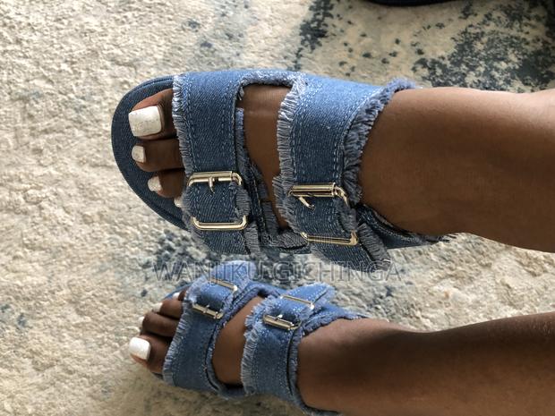 Denim Platform Sandals - thumbnail 5