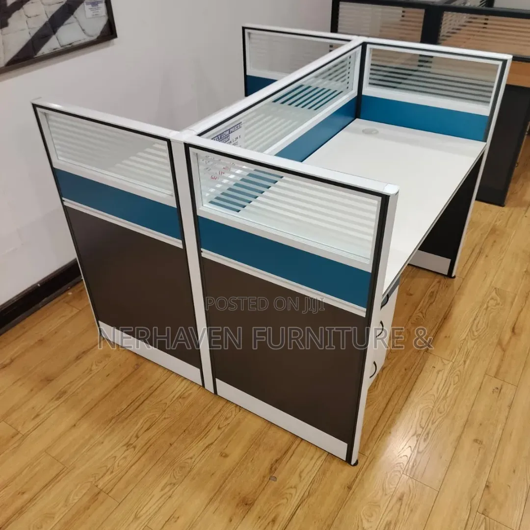 2-Way Workstation With Movable Drawer – Office Desk Setup