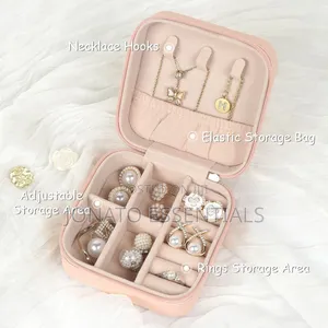 Portable Mini Travel Jewelry Box Organizer Case for Rings Earrings