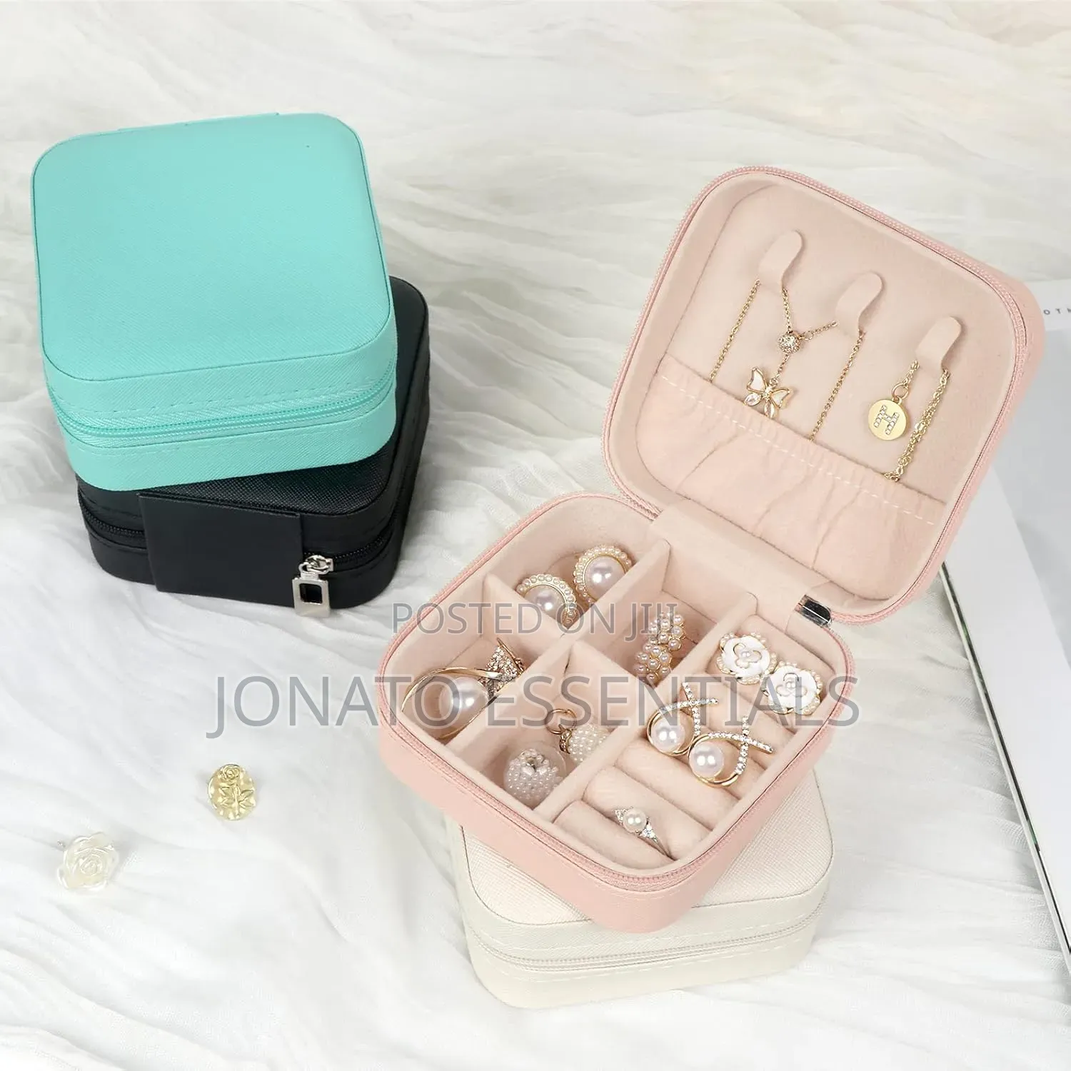 Portable Mini Travel Jewelry Box Organizer Case for Rings Earrings