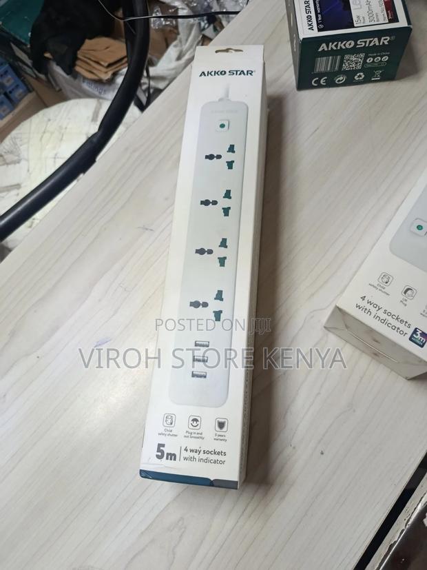 Akko Star 4 Way 5m Extension With Usb Quality Power Cable