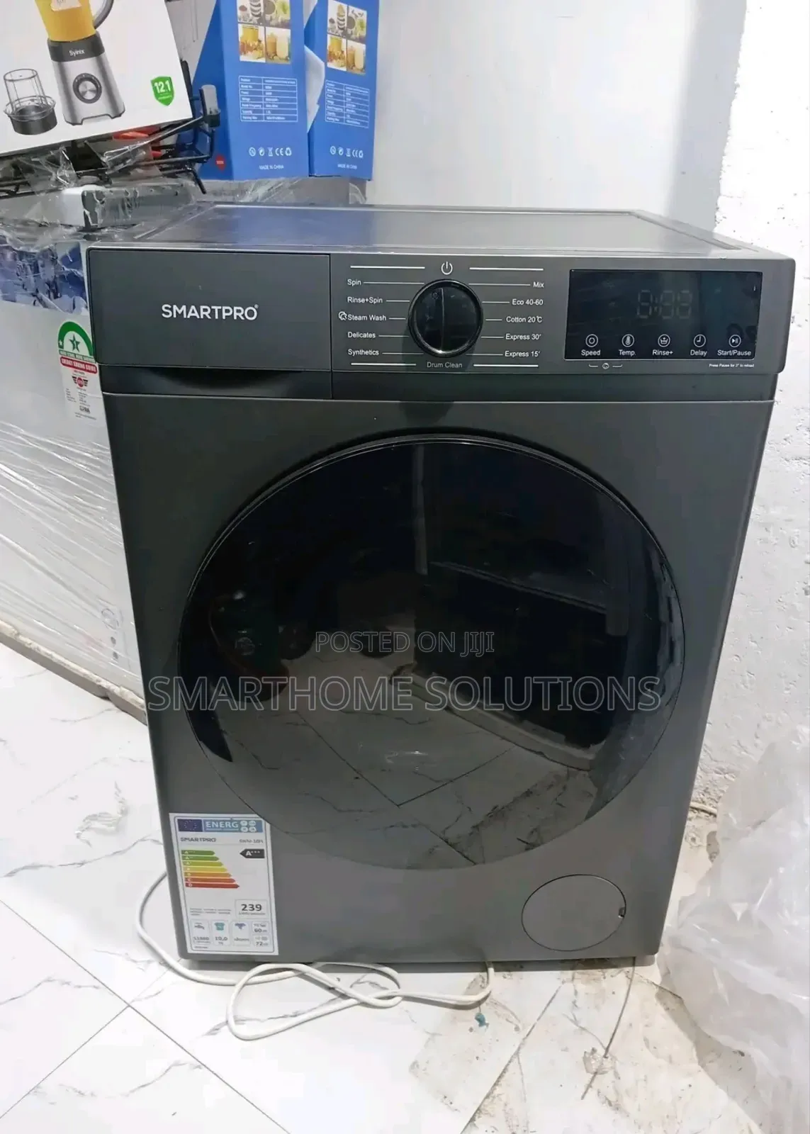 Smartpro 10kg Front Load Washing Machine Wash and Spin
