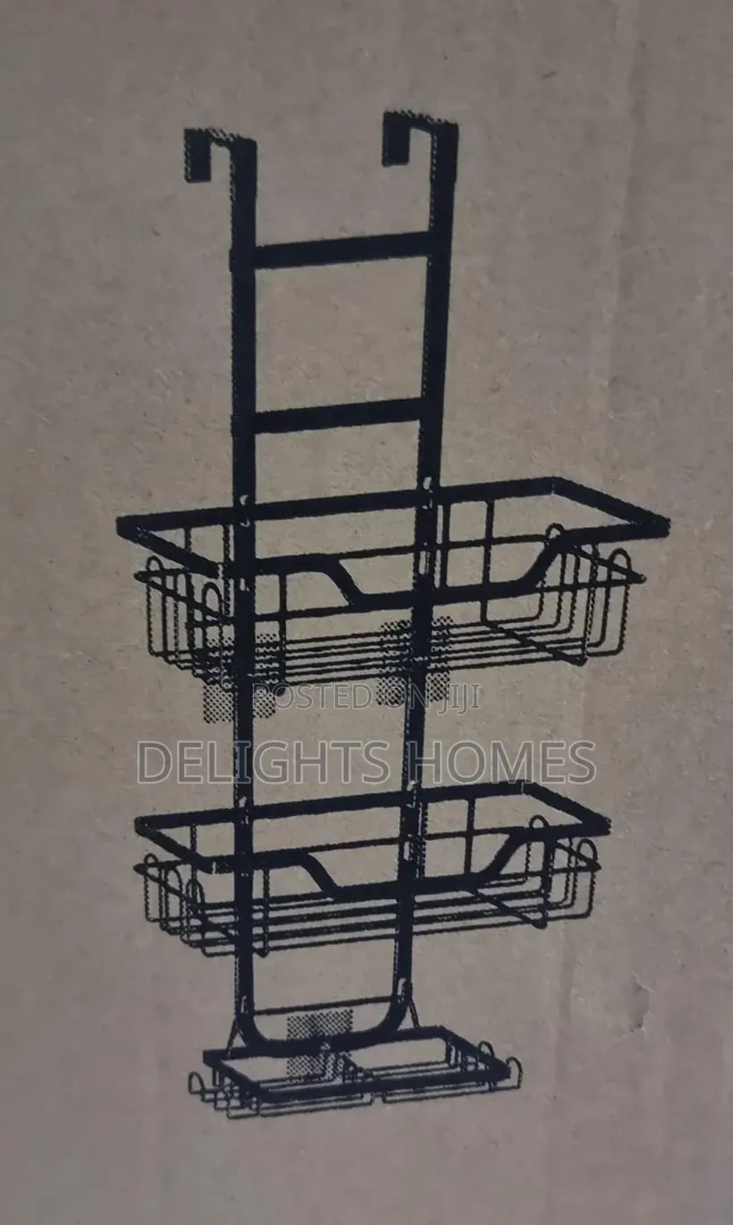 3 Layer Metallic Bathroom Shelf Shower Caddy-P