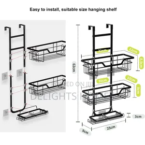 3 Layer Metallic Bathroom Shelf Shower Caddy-P