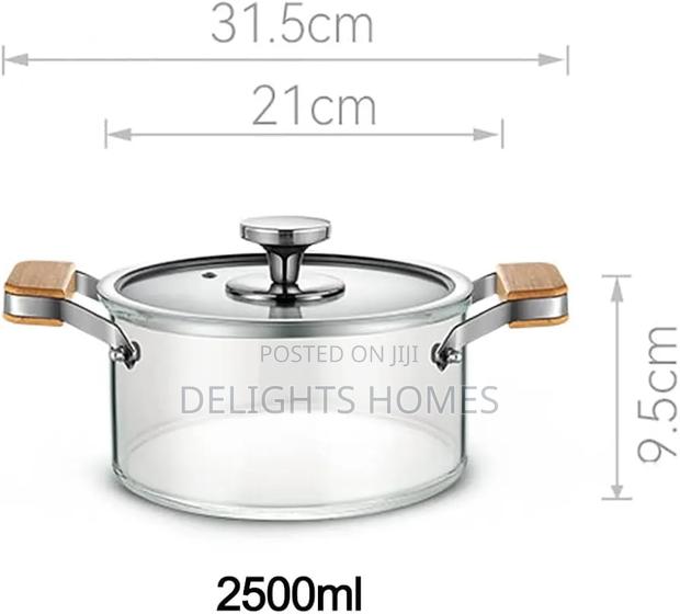 Heavy Borosilicate Glass Cookware-P - thumbnail 3