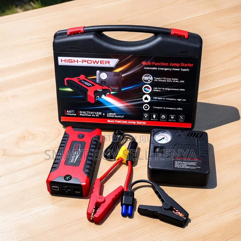 Portable High Power Car Emergency Jump Starter Kit With Charging Cable