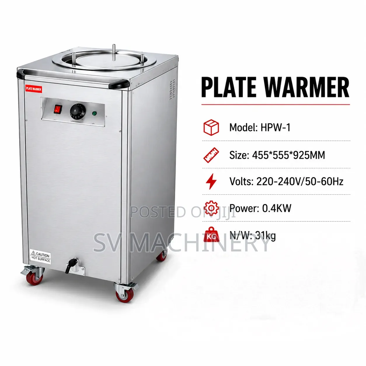 Heavy Duty Plate Warmer Machine