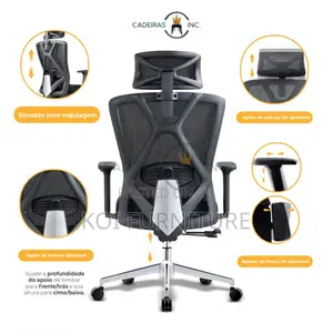 Office Chairs; Ergo Terk Ergonomic Swivel Office Fabric Chairs