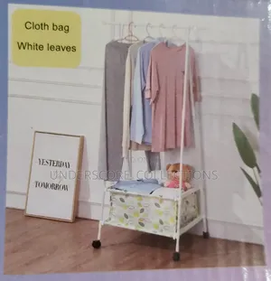 Indoor Triangular Coat Rack With Wheel Mobile Multi-Layer Rack Hanging