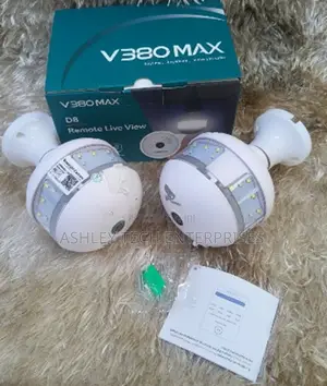 V380 Max Wireless Wifi Nanny Bulb CCTV Camera 2mp