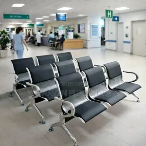 3-Link Padded Office Waiting Bench – Comfortable Visitor Bench