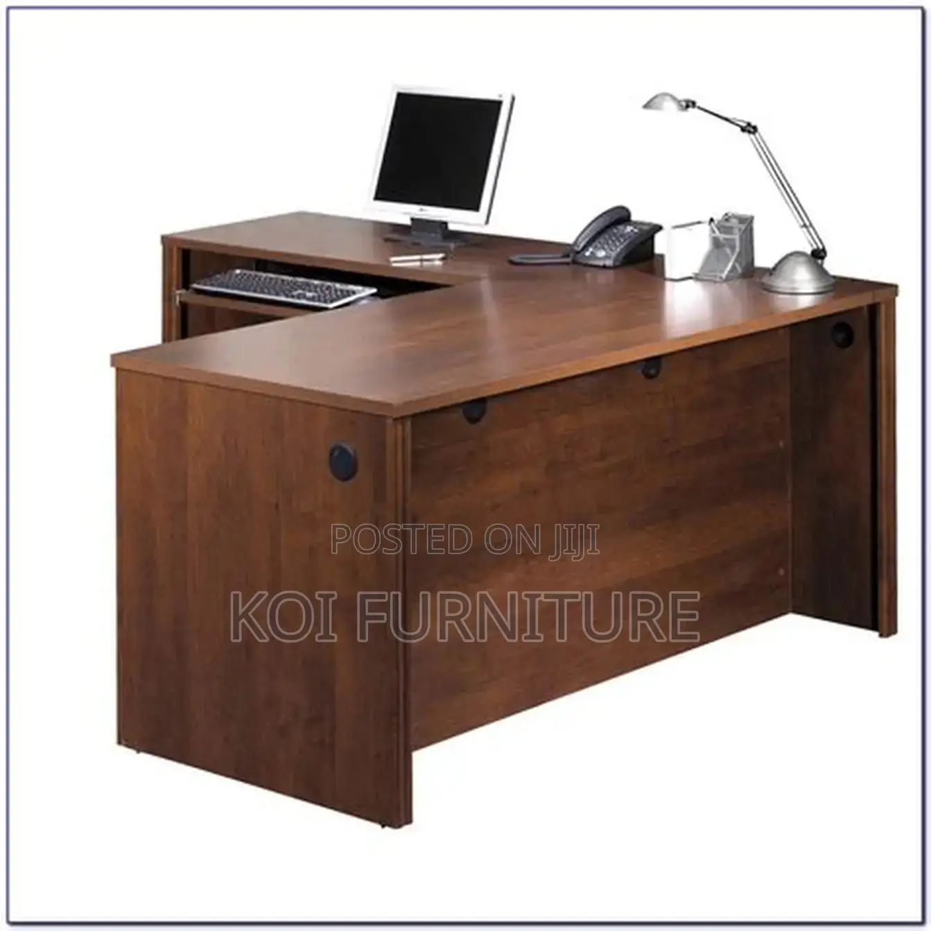 Office Desk; Curved Modern Professional Office Workspace Desk