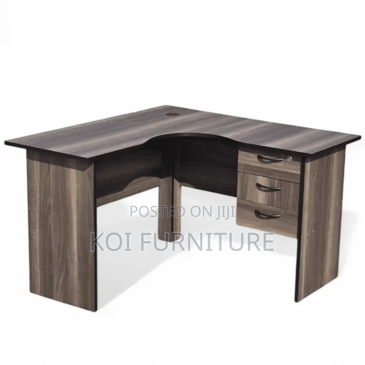 Office Desk; Curved Modern Professional Office Workspace Desk