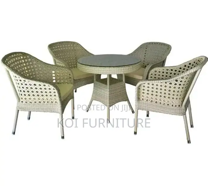 Dining Set; Wikker White 2 Seater Rattan Outdoor Garden Set