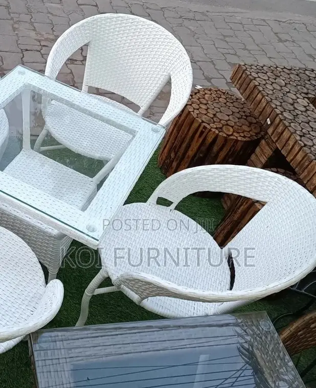 Dining Set; Wikker White 2 Seater Rattan Outdoor Garden Set