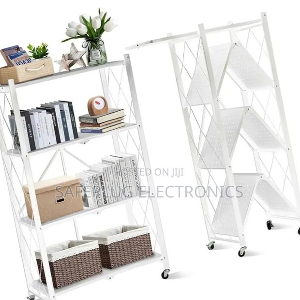 5 Layer Kitchen Rack Trolley – Spacious Storage Shelf