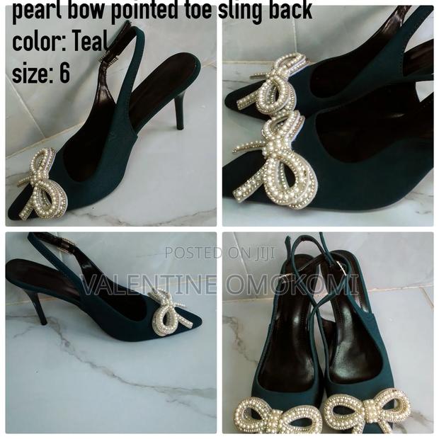 Pearl Bow Pointed Toe Slingback - main view