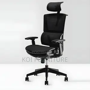 Office Chairs; Leisuremod Black Executive Office Orthopedic Chairs