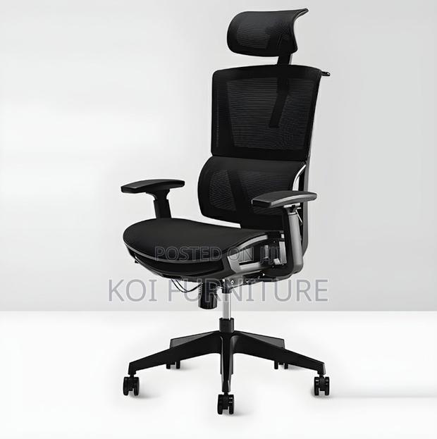 Office Chairs; Leisuremod Black Executive Office Orthopedic Chairs - thumbnail 5