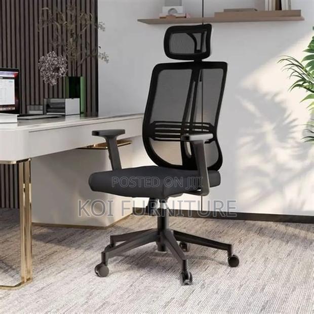Office Chairs; Leisuremod Black Executive Office Orthopedic Chairs - thumbnail 9