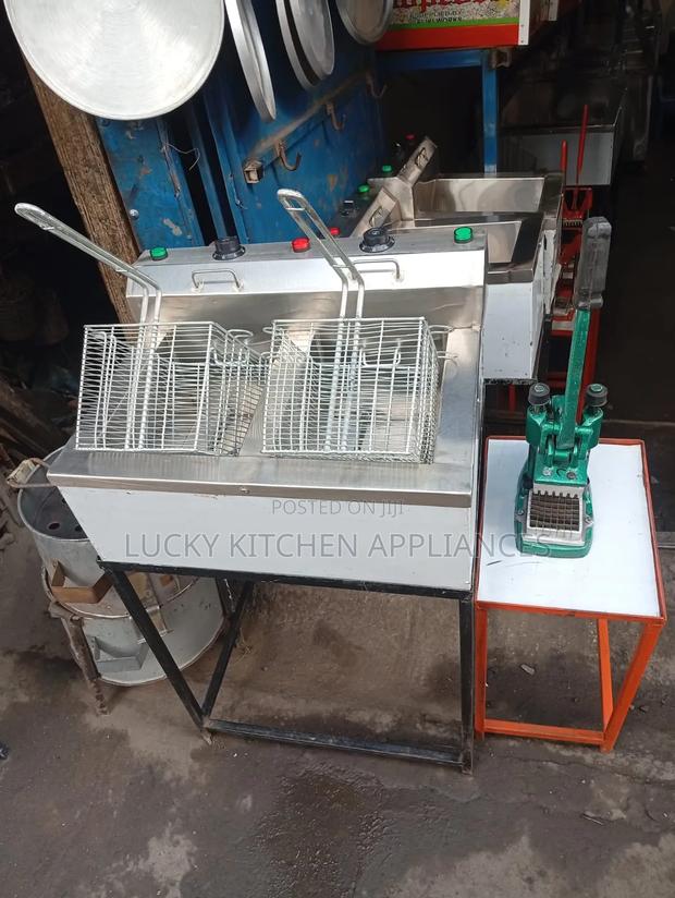 Quality Stainless Steel Double Deep Chips Fryer.