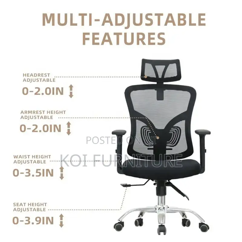 Office Chairs; As Cp98h Orthopedic Executive High Backrest Office Seat