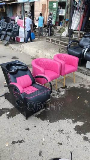 Pink Salon Sink +2 Styling Seats