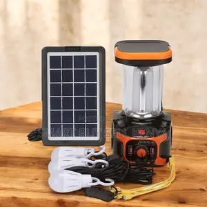 Dat-at 9016b Easy Carry Outdoor Home Solar Lighting Kit With Fm Radio