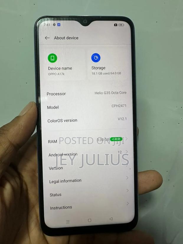 Oppo A17K 64 GB Blue - thumbnail 4