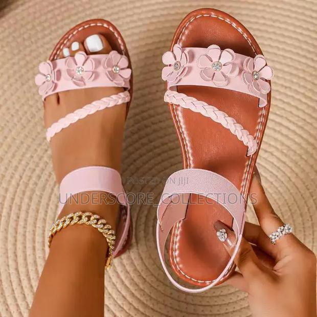 Ladies Flowered Sandals - thumbnail 2