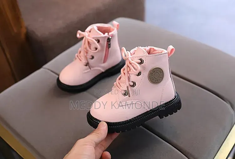 Elegant White/Pink/Black Boots