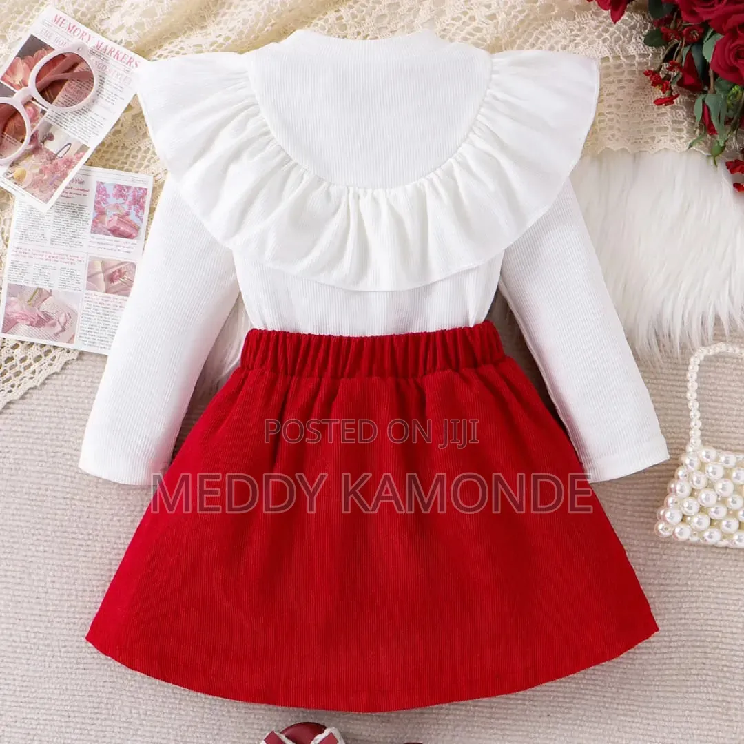 White Red Girls Skirts