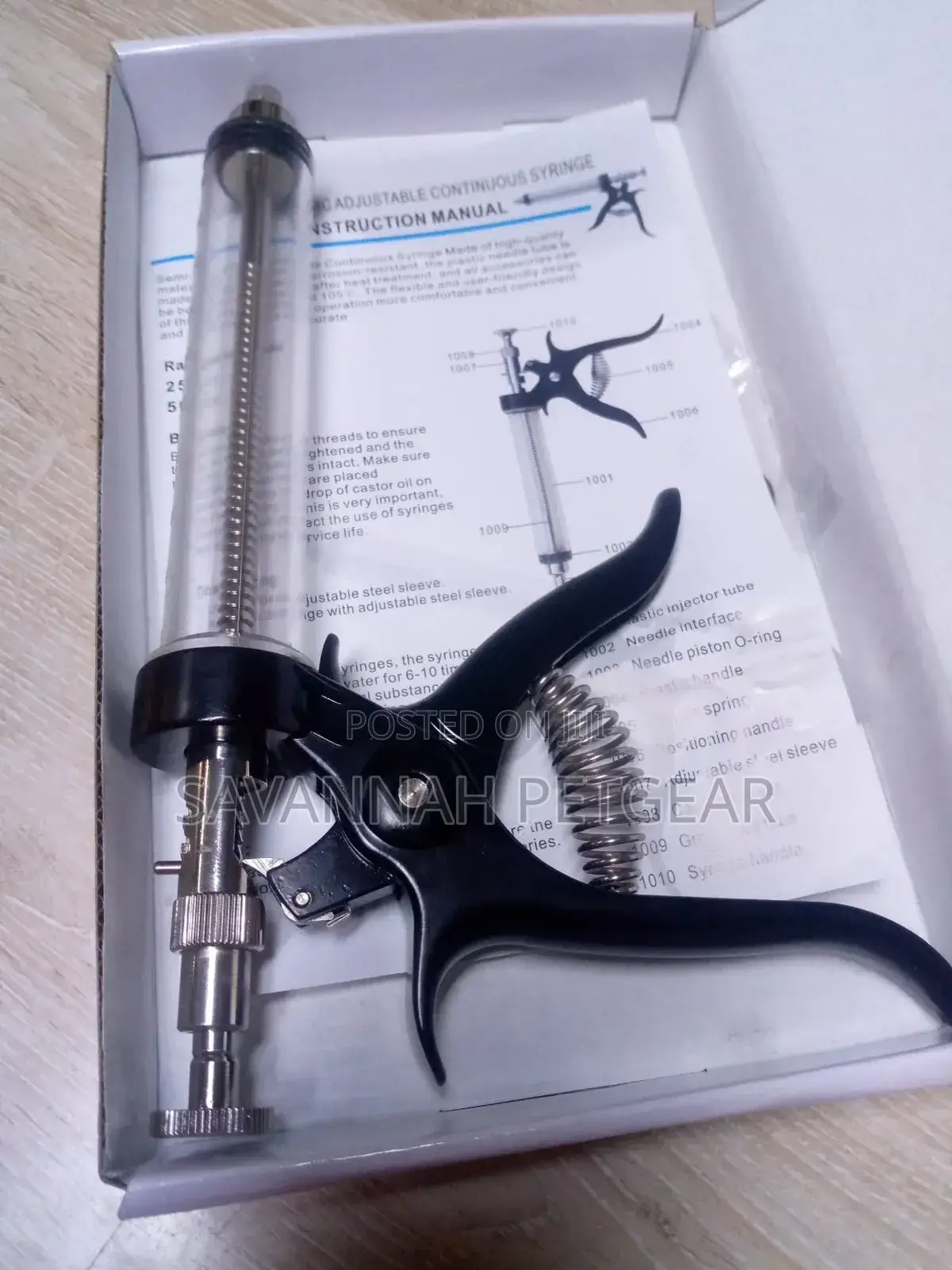 50ml Veterinary Semi-Automatic Syringe for Livestock Vaccination