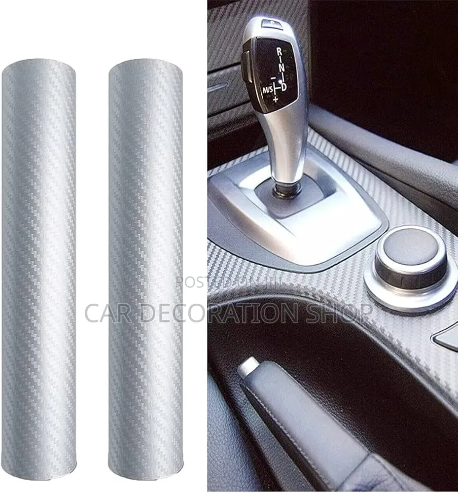 Tactile, Embossed Finish Carbon Silver Vinyl Wrap 1.5mx1m