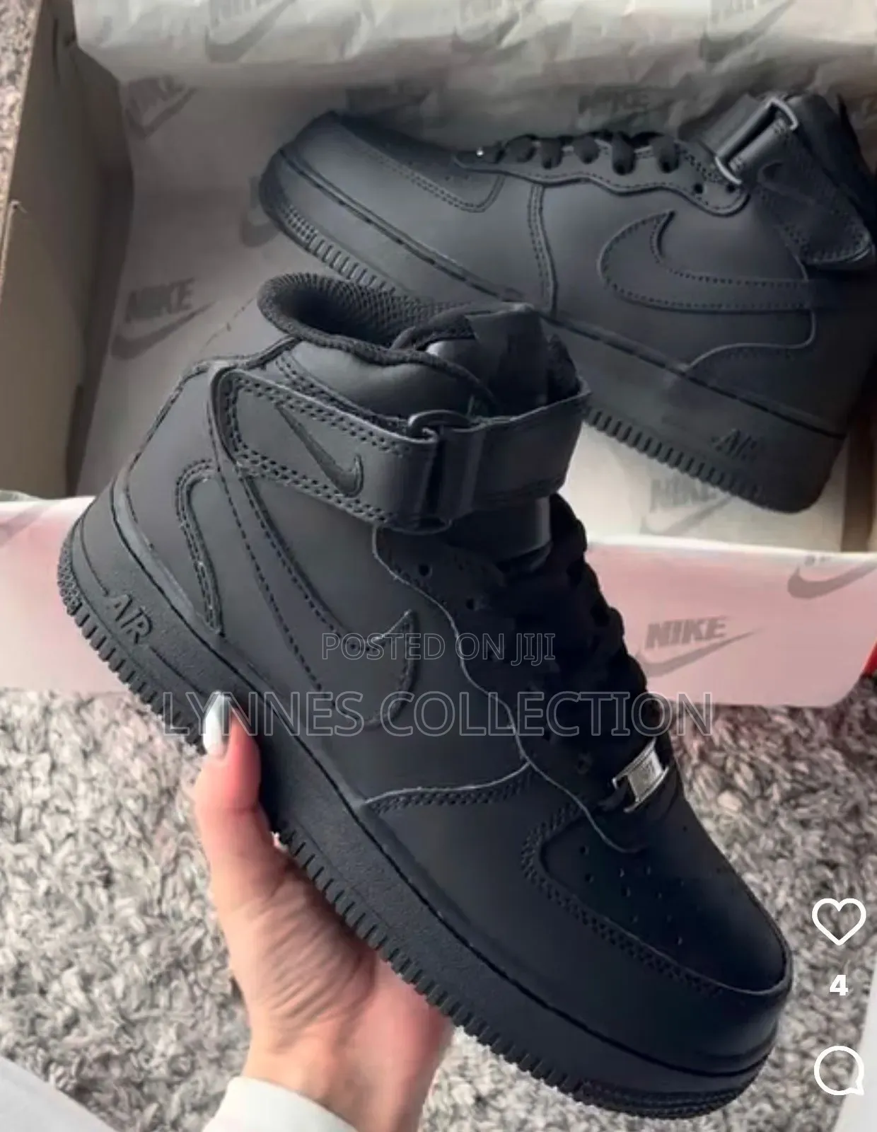 Nike Air Force 1 High Top Black Sneakers – Bold Street Classic
