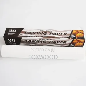 20-Meter Roll of Non-Stick Baking Paper Measuring 300mm in Width.