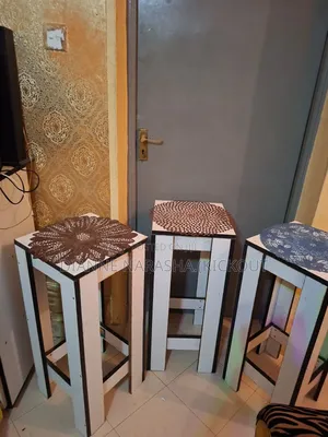 Gorgeous Black and White Hardwood Long Stools