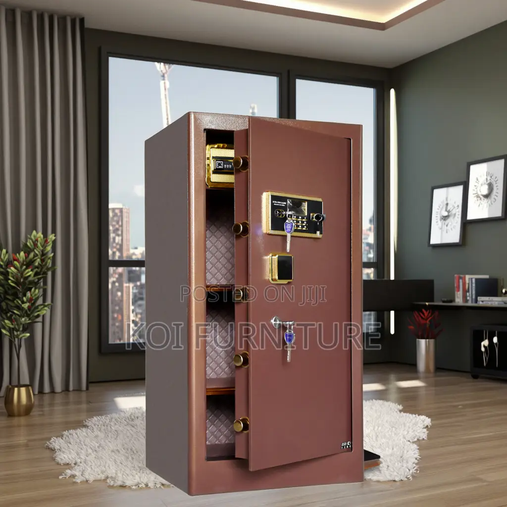 Office Safe : 70kg Heavy-duty Brown Fireproof Digital Safeb