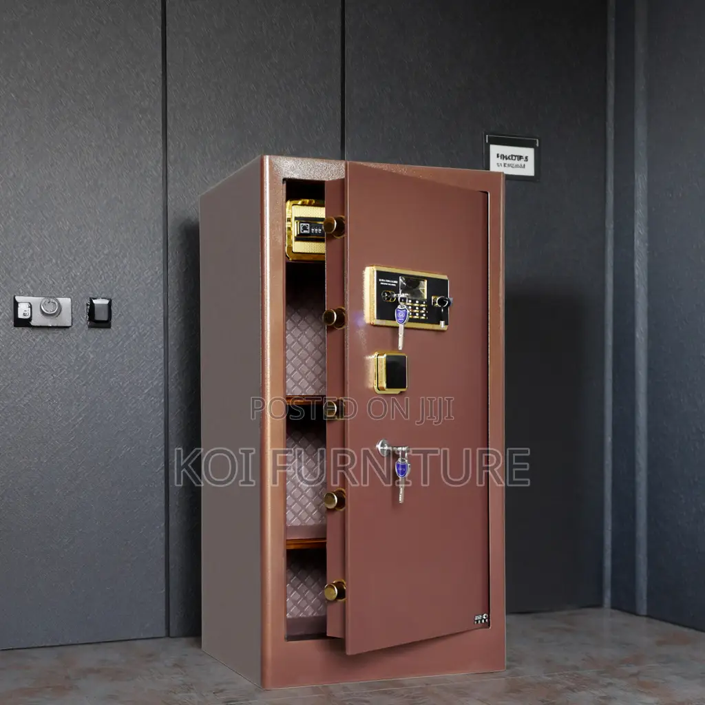 Office Safe : 70kg Heavy-duty Brown Fireproof Digital Safeb