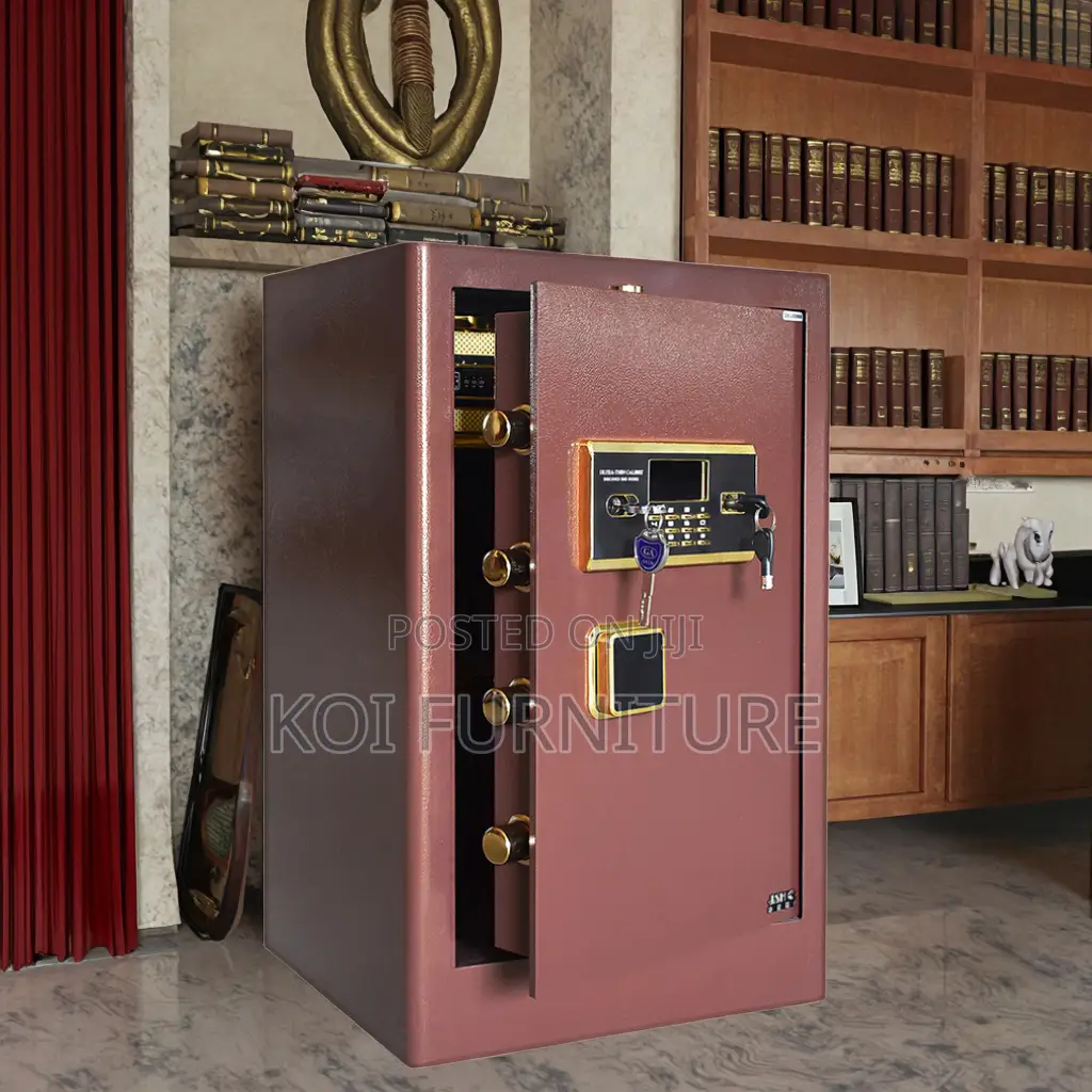 Office Safe : 70kg Heavy-duty Brown Fireproof Digital Safeb